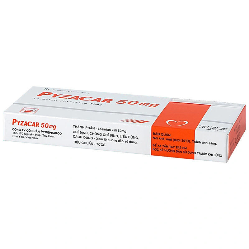 Pyzacar 50mg trị tăng huyết áp, suy tim (2 vỉ x 15 viên) - 2